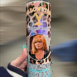 Yellow Stone Beth Dutton 20oz hologram accent tumbler